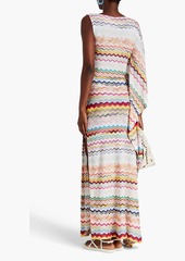 Missoni - Mare one-sleeve draped crochet-knit maxi dress - Yellow - M