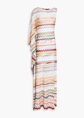 Missoni - Mare one-sleeve draped crochet-knit maxi dress - Yellow - L