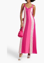 Missoni - Metallic crochet-knit and crepe maxi dress - Pink - IT 38