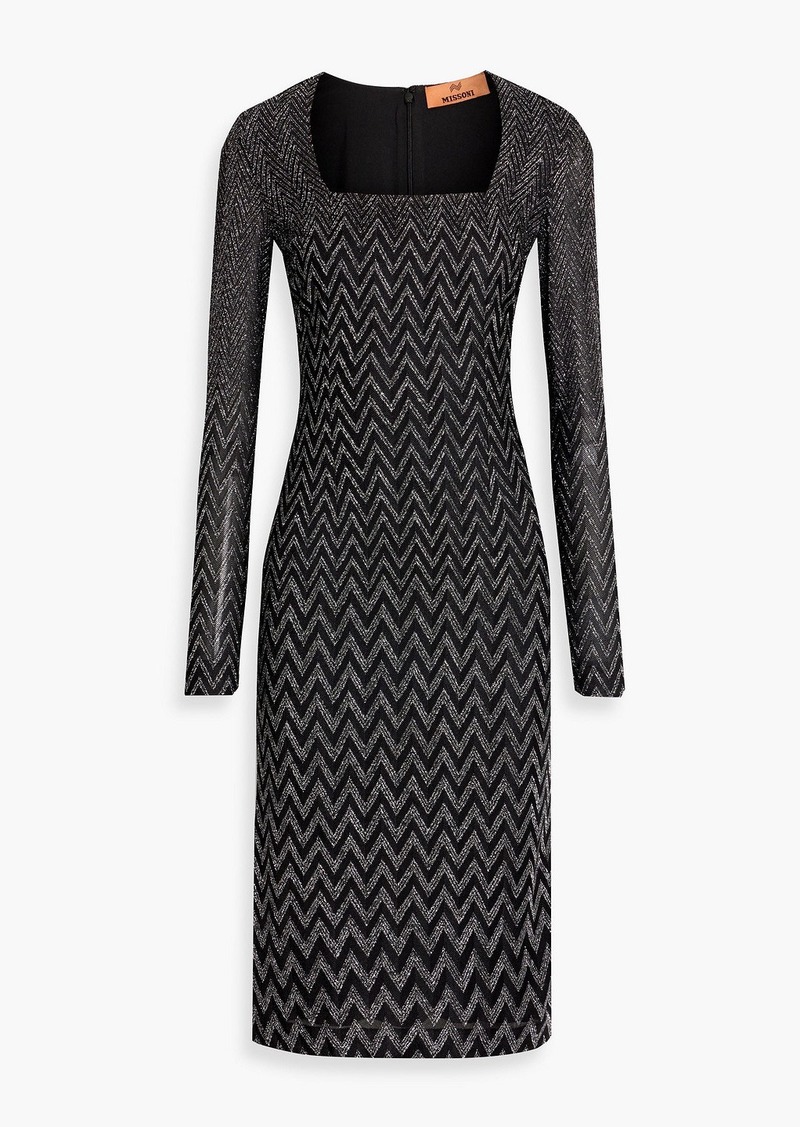 Missoni - Metallic crochet-knit dress - Black - IT 40