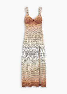 Missoni - Metallic crochet-knit maxi dress - Orange - IT 38