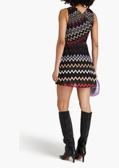 Missoni - Metallic crochet-knit mini dress - Black - IT 38