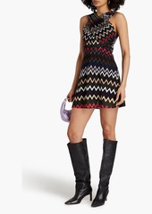 Missoni - Metallic crochet-knit mini dress - Black - IT 38