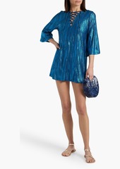 Missoni - Metallic crochet-knit mini dress - Blue - IT 38