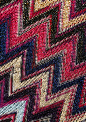 Missoni - Metallic crochet-knit mini dress - Pink - IT 40