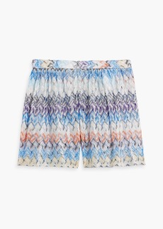 Missoni - Metallic crochet-knit shorts - Blue - IT 36