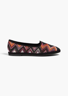 Missoni - Metallic crochet-knit slippers - Black - EU 35