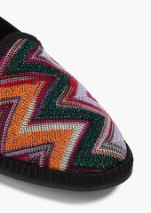 Missoni - Metallic crochet-knit slippers - Black - EU 35