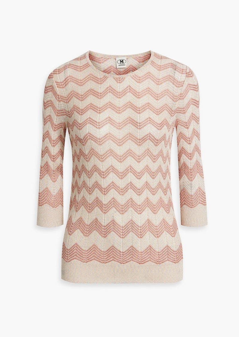 Missoni - Metallic crochet-knit sweater - Pink - S