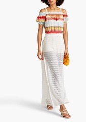 Missoni - Metallic crochet-knit wide-leg pants - White - IT 46