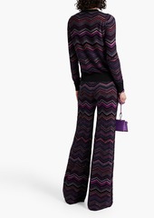 Missoni - Metallic crochet-knit wool-blend flared pants - Purple - IT 40