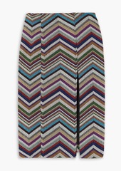 Missoni - Metallic crochet-knit wool-blend skirt - Brown - IT 36