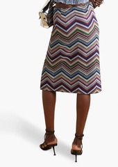 Missoni - Metallic crochet-knit wool-blend skirt - Brown - IT 36