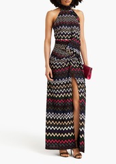 Missoni - Metallic cutout crochet-knit halterneck maxi dress - Black - IT 38