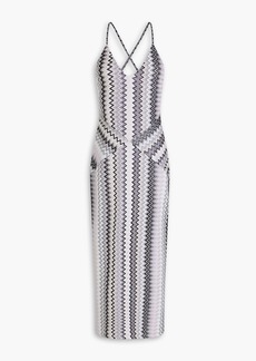 Missoni - Metallic crochet-knit midi dress - Gray - IT 40