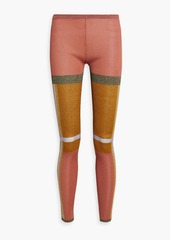 Missoni - Metallic ribbed-knit leggings - Pink - L