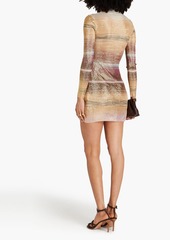 Missoni - Space-dyed metallic knitted turtleneck mini dress - Metallic - IT 46