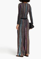 Missoni - Metallic sequined crochet-knit wide-leg pants - Black - IT 36