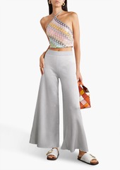 Missoni - Metallic wool-blend wide-leg pants - Metallic - IT 38