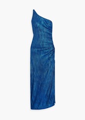 Missoni - One-shoulder metallic crochet-knit coverup - Blue - IT 38