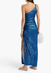 Missoni - One-shoulder metallic crochet-knit coverup - Blue - IT 38