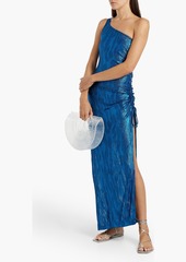 Missoni - One-shoulder metallic crochet-knit coverup - Blue - IT 38