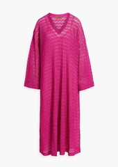 Missoni - Oversized metallic crochet-knit kaftan - Pink - M