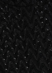 Missoni - Crochet-knit wool-blend turtleneck top - Black - IT 38
