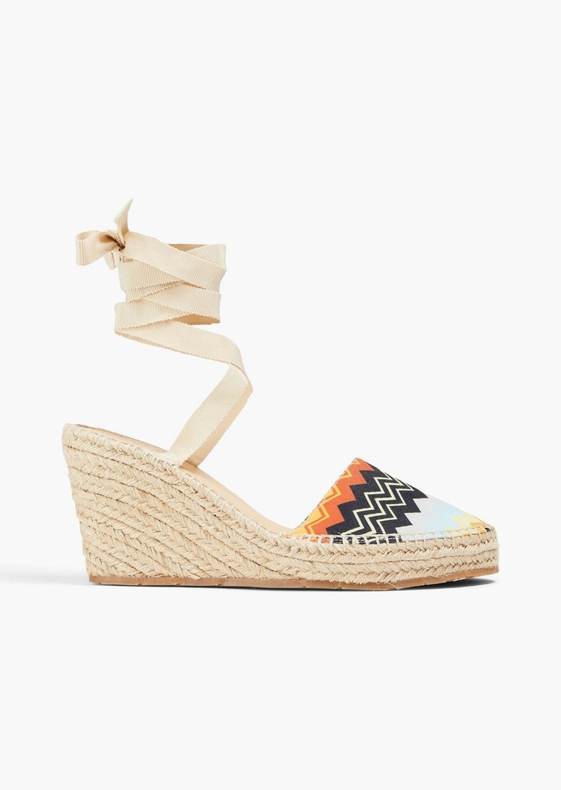 Missoni - Printed canvas wedge espadrilles - Multicolor - EU 40