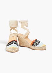 Missoni - Printed canvas wedge espadrilles - Multicolor - EU 40