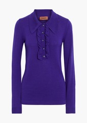 Missoni - Ruffle-trimmed wool sweater - Purple - IT 40