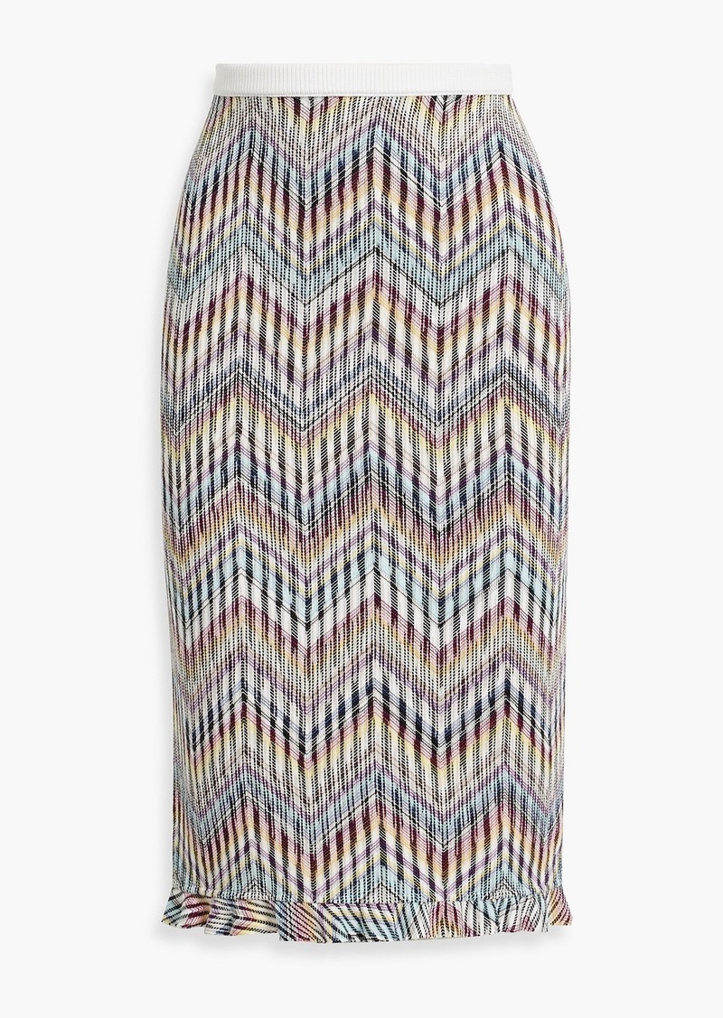Missoni - Ruffled crochet-knit cotton-blend skirt - White - IT 40