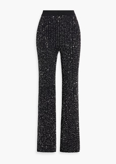 Missoni - Sequin-embellished crochet-knit flared pants - Black - IT 38