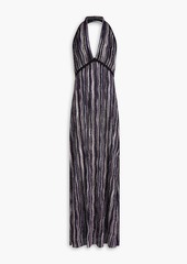 Missoni - Sequin-embellished crochet-knit halterneck maxi dress - Black - IT 40