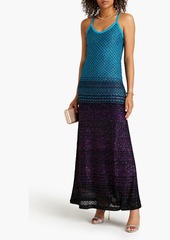 Missoni - Sequin-embellished crochet-knit maxi dress - Blue - IT 46