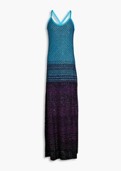 Missoni - Sequin-embellished crochet-knit maxi dress - Blue - IT 46