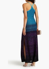 Missoni - Sequin-embellished crochet-knit maxi dress - Blue - IT 46