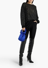 Missoni - Sequin-embellished metallic crochet-knit sweater - Black - IT 38