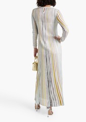 Missoni - Sequin-embellished striped ribbed-knit maxi dress - White - IT 42