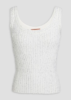 Missoni - Sequin-embellished ribbed-knit tank - White - IT 46