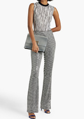 Missoni - Sequin-embellished space-dyed crochet-knit flared pants - Black - IT 42