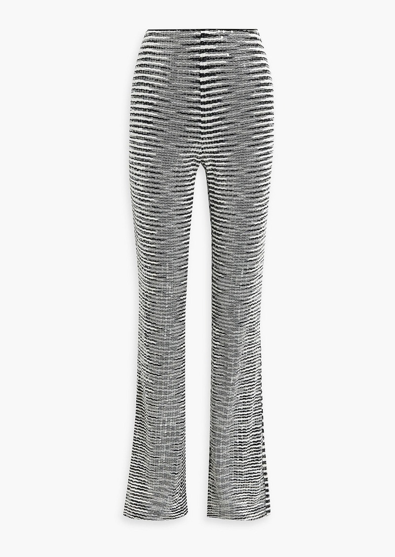 Missoni - Sequin-embellished space-dyed crochet-knit flared pants - Black - IT 42