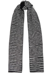 Missoni - Sequin-embellished space-dyed knitted scarf - Black - OneSize