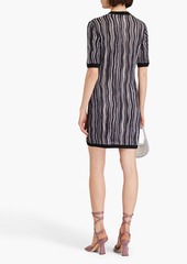 Missoni - Sequin-embellished striped crochet-knit mini dress - Black - IT 36