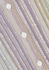 Missoni - Sequin-embellished striped ribbed-knit cardigan - Purple - IT 40