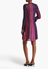 Missoni - Sequin-embellished striped ribbed-knit mini dress - Pink - IT 44