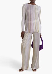 Missoni - Sequin-embellished striped ribbed-knit top - Purple - IT 40