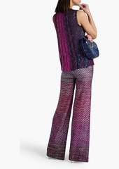 Missoni - Sequin-embellished striped ribbed-knit top - Purple - IT 40