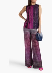 Missoni - Sequin-embellished striped ribbed-knit top - Purple - IT 38