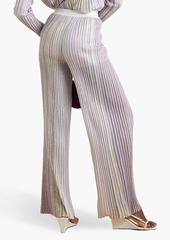 Missoni - Sequin-embellished striped ribbed-knit wide-leg pants - Purple - IT 36